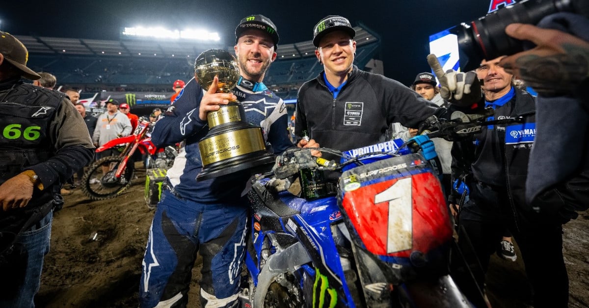 All wins are sweet, but some ripen a little longer before you snatch them. Eli Tomac after winning his first Anaheim Opener in Anaheim, Calif. Photo Credit: Feld Motor Sports, Inc.