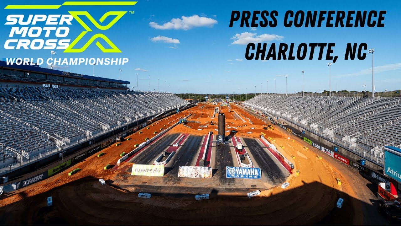 Image of the Concord SMX track with caption: SMX World Championship - Press Conference - Charlotte, NC