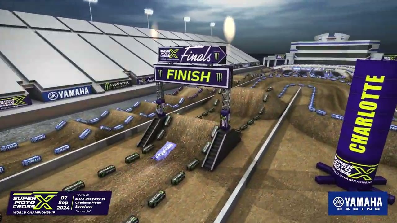 Screengrab from the Charlotte, NC, animated track map