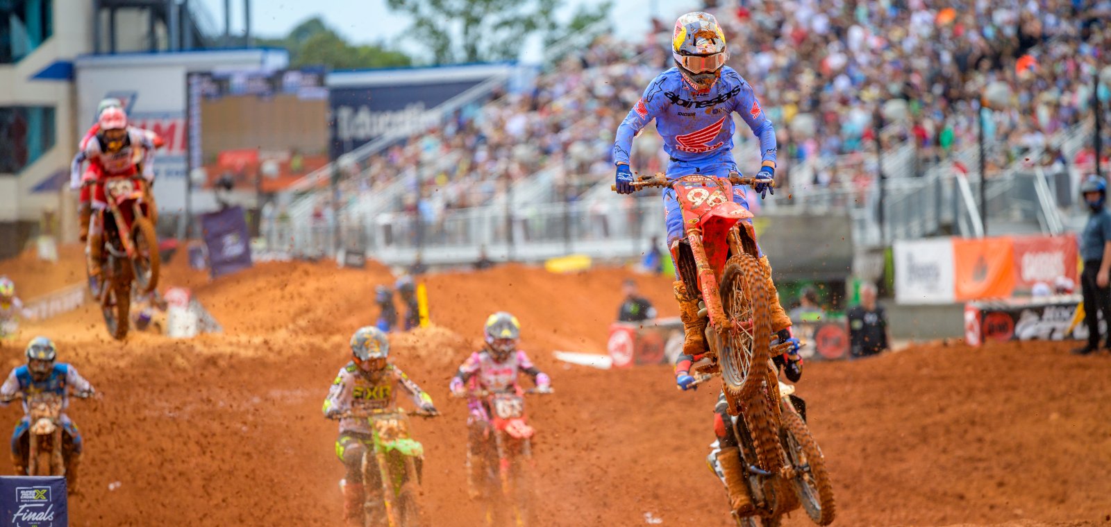 SuperMotocross action from zMAX Dragway