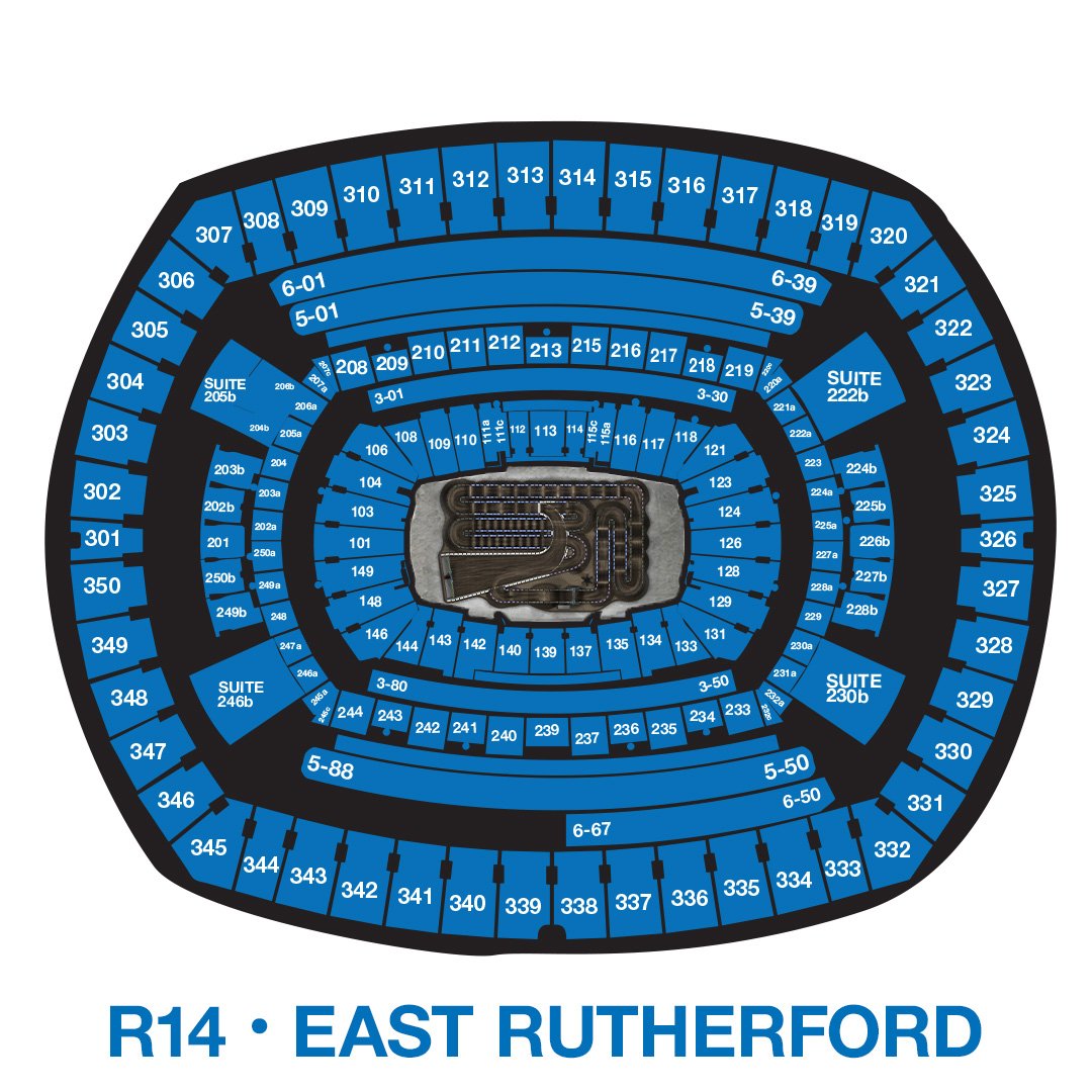 East Rutherford seating map