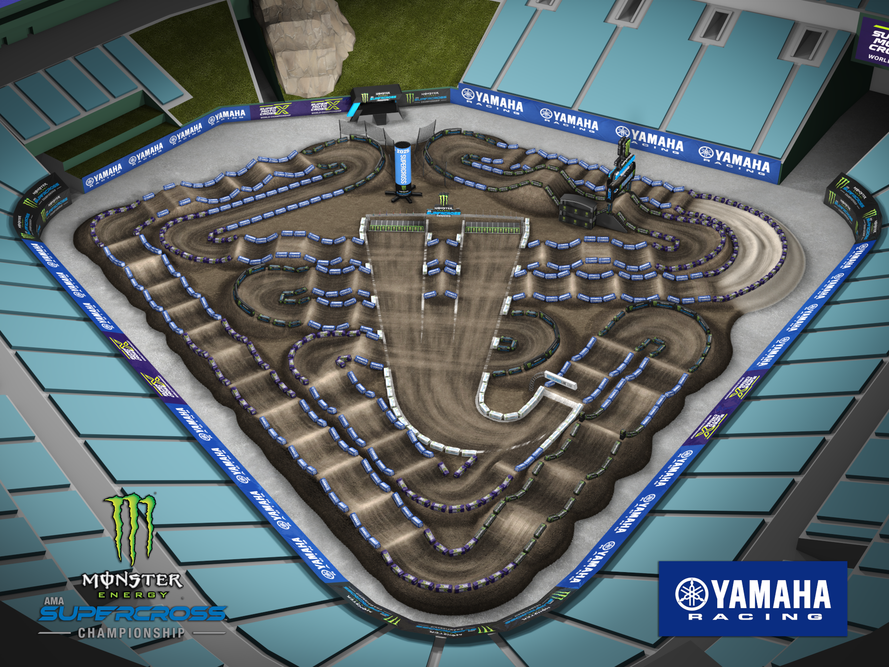 AMA Supercross 2025 Anaheim 1 Track Map2