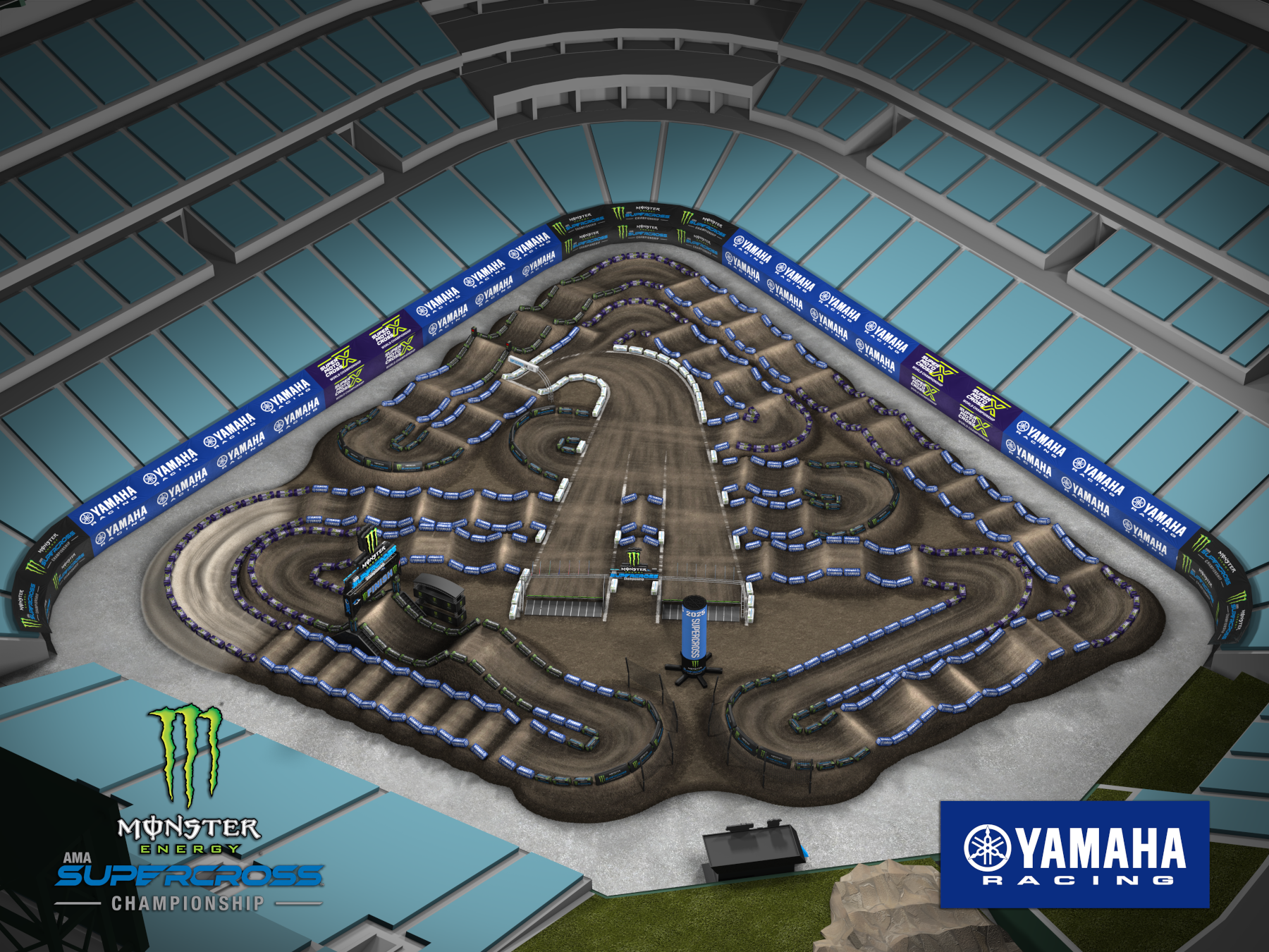 AMA Supercross 2025 Anaheim 1 Track Map1