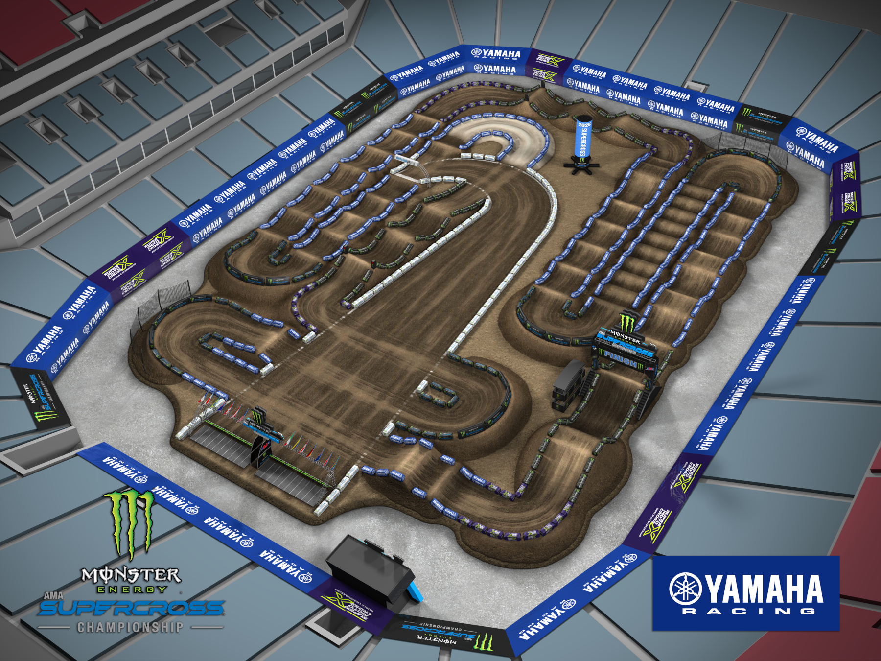 AMA Supercross 2025 San Diego Track Map2