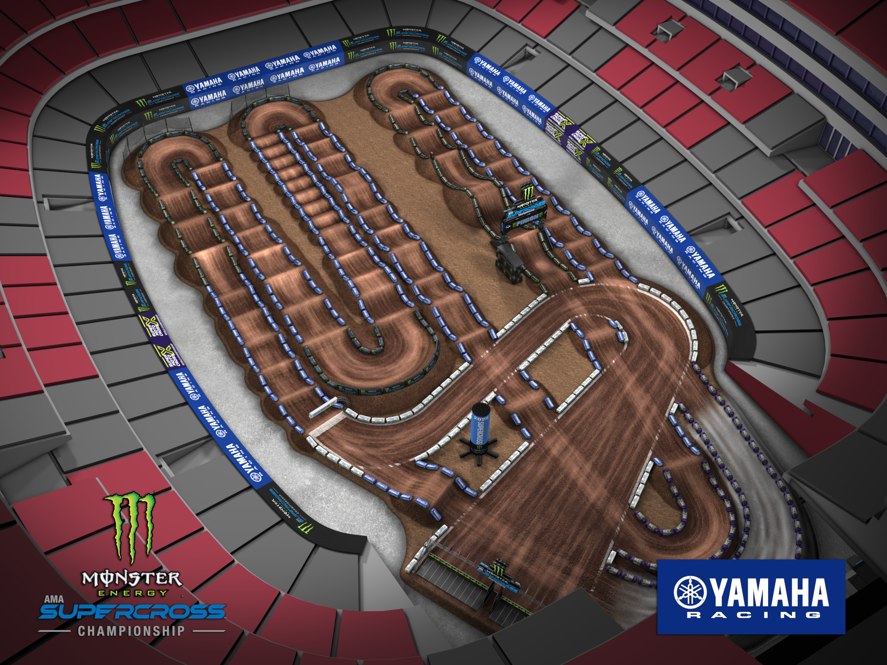 AMA Supercross 2025 Glendale Track Map2