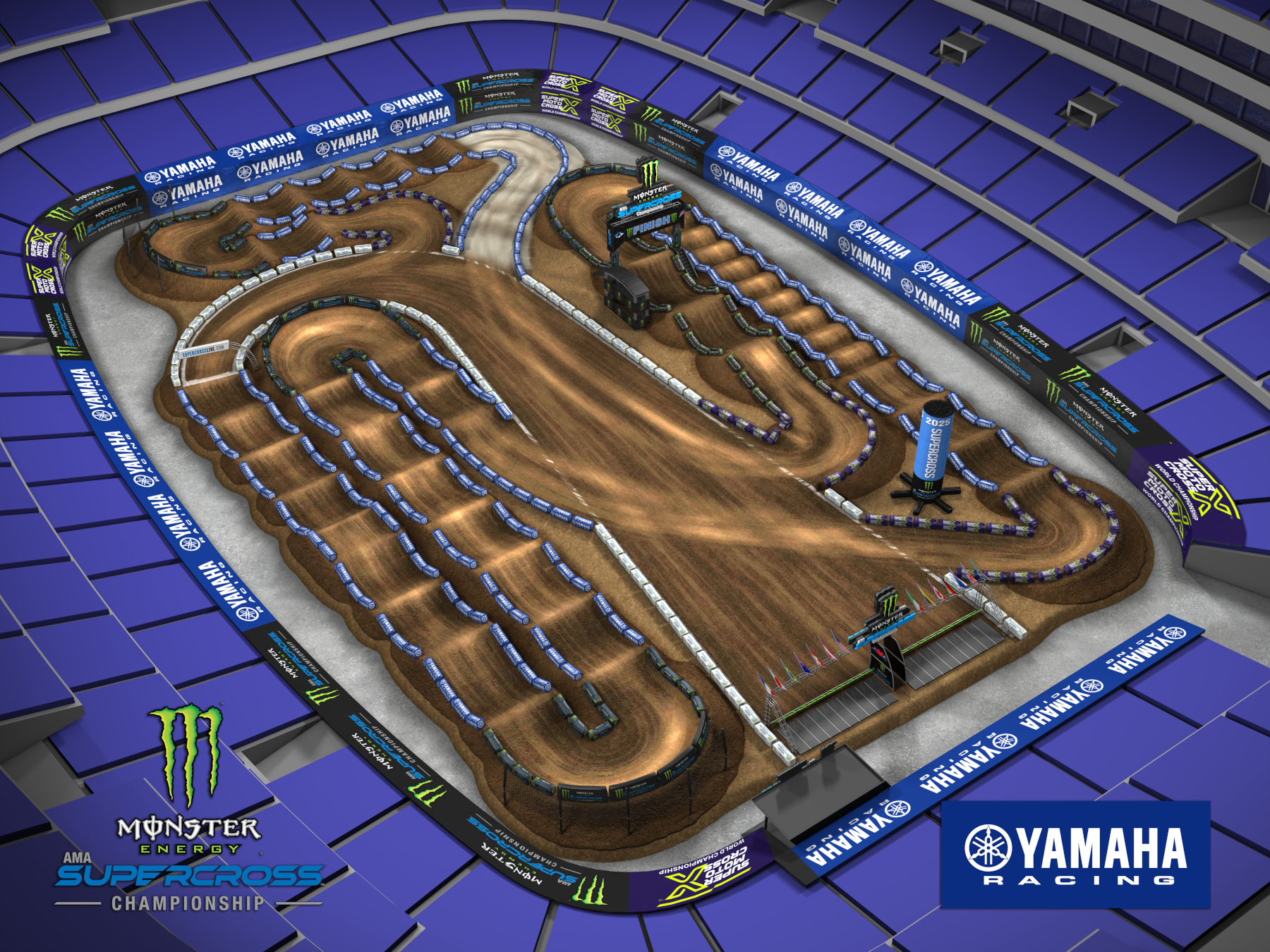 AMA Supercross 2025 Arlington Track Map2