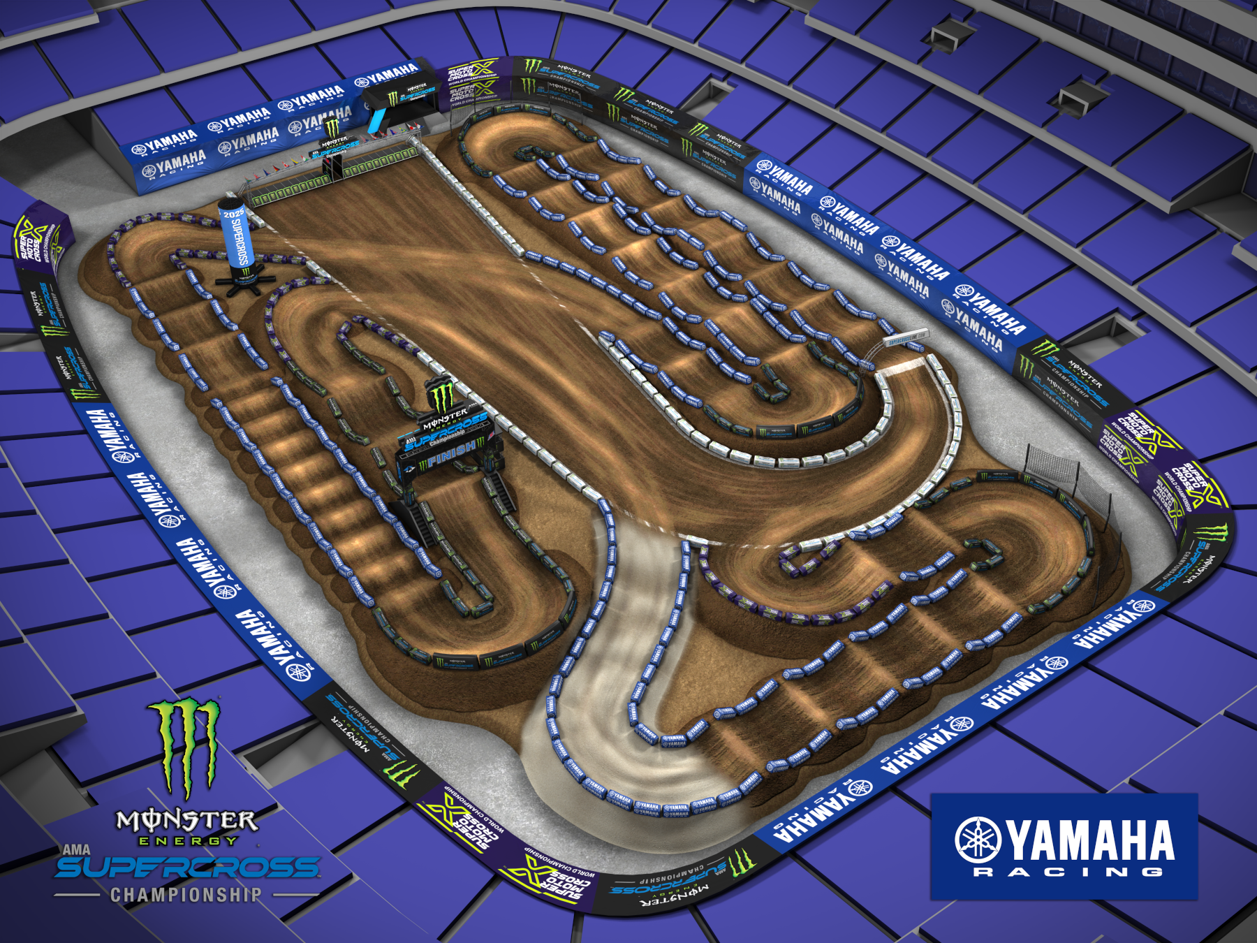 AMA Supercross 2025 Arlington Track Map1