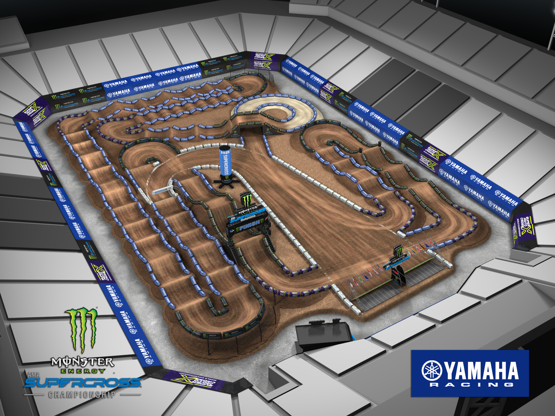 AMA Supercross 2025 Birmingham Track Map1