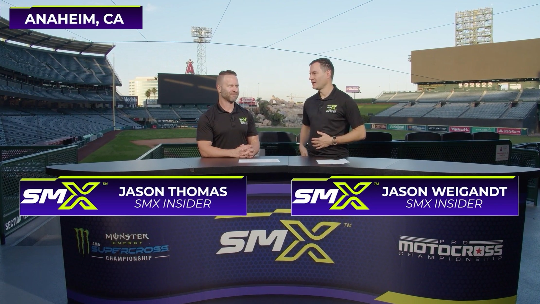 Screengrab of Jason Weigandt and Jason Thomas in Anaheim