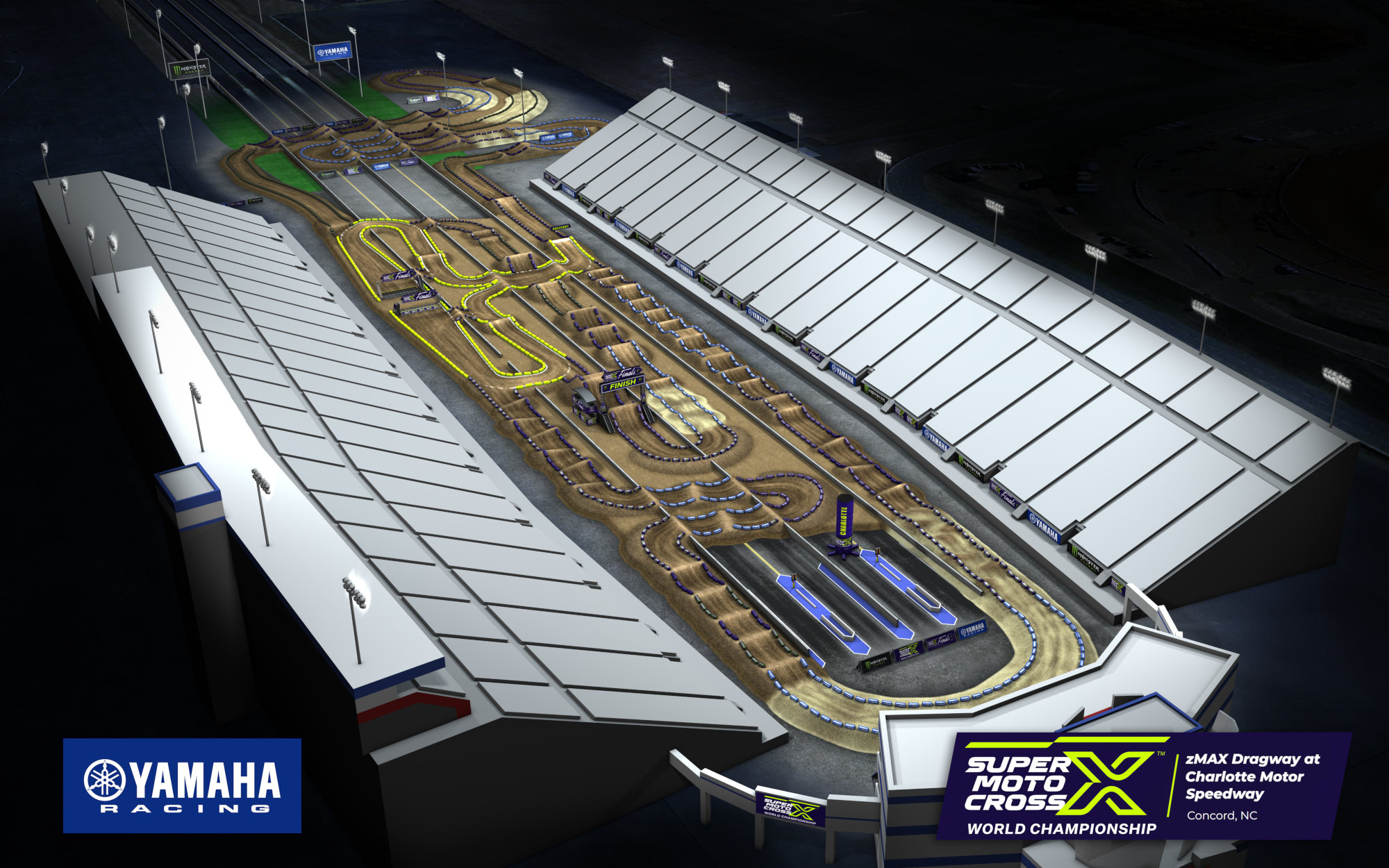 zMAX Dragway Track Map