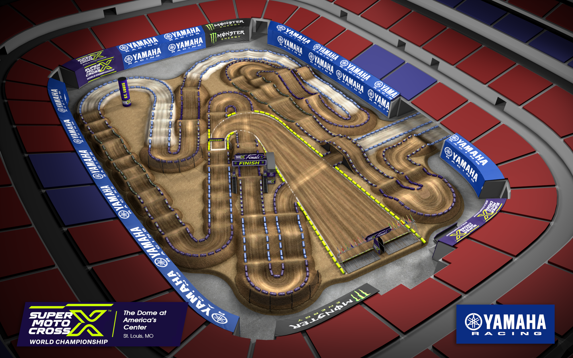 The Dome at America's Center Track Map