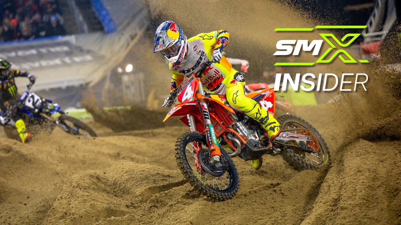 Chase Sexton and Cooper Webb with SMX Insider logo